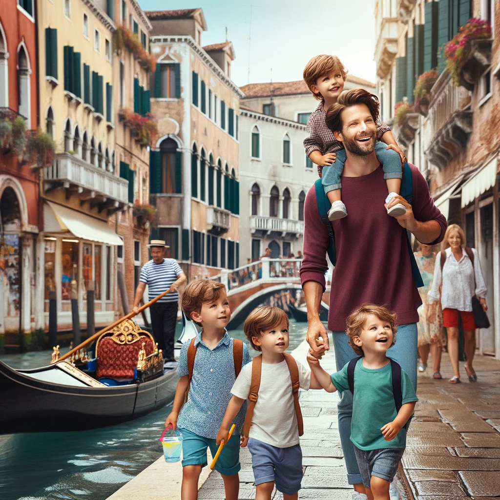 alojarte con niños en Venecia